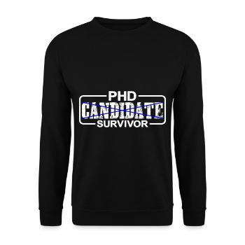 PhD Candidate Survivor 10 - Unisex Sweatshirt - black - Front - Alina (178cm) & Michal (187cm)