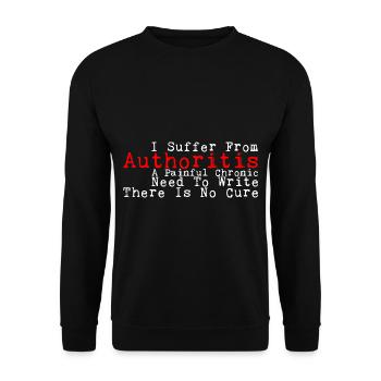 Je souffre d’autoritourne, un besoin d’écrire 3 - Sweat-shirt Unisexe - noir - Devant - Alina (178cm) & Michal (187cm)