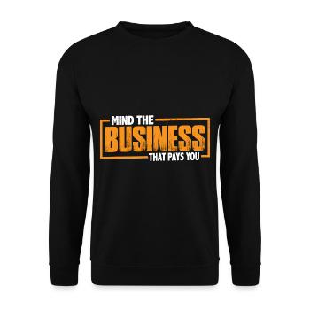 Attention à l’entreprise qui vous paie 40 - Sweat-shirt Unisexe - noir - Devant - Alina (178cm) & Michal (187cm)
