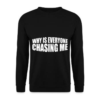 Pourquoi tout le monde me poursuit-il 8 - Sweat-shirt Unisexe - noir - Devant - Alina (178cm) & Michal (187cm)