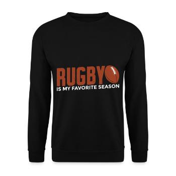 Rugby Is My Favorite Season 4 - Unisex Sweatshirt - black - Front - Alina (178cm) & Michal (187cm)