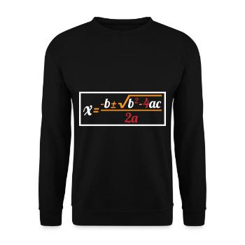 Quadratic Formula For Math Class 8 - Unisex Sweatshirt - black - Front - Alina (178cm) & Michal (187cm)