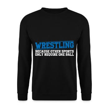 Lutte Autres sports ne nécessitent qu’une balle 4 - Sweat-shirt Unisexe - noir - Devant - Alina (178cm) & Michal (187cm)