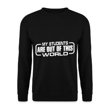 My Students Are Out Of This World 14 - Unisex Pullover - Schwarz - Vorne - Alina (178cm) & Michal (187cm)