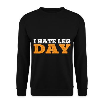 Je déteste les jambes Jour 17 - Sweat-shirt Unisexe - noir - Devant - Alina (178cm) & Michal (187cm)
