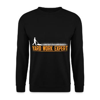 Yard Work Expert 23 - Unisex Sweatshirt - black - Front - Alina (178cm) & Michal (187cm)