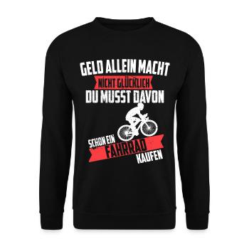 Bike saying gift bike - Unisex Sweatshirt - black - Front - Alina (178cm) & Michal (187cm)
