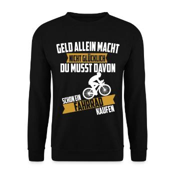 Bicycle Saying Gift - Unisex Sweatshirt - black - Front - Alina (178cm) & Michal (187cm)
