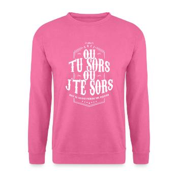 Dikkenek scène culte - Sweat-shirt Unisexe - rose - Devant