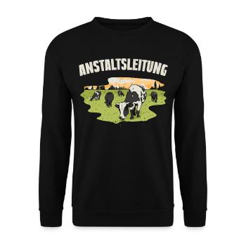 Head of the Cow Herd - Unisex Sweatshirt - black - Front - Alina (178cm) & Michal (187cm)