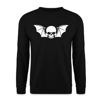 Wings Logo - Unisex Pullover - Schwarz - Vorne - Alina (178cm) & Michal (187cm)