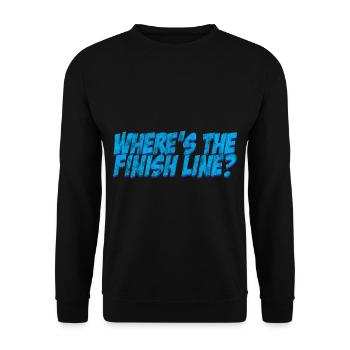 Où est la ligne d’arrivée - Sweat-shirt Unisexe - noir - Devant - Alina (178cm) & Michal (187cm)