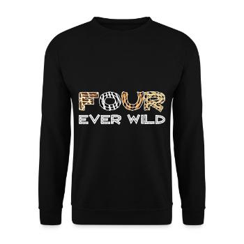 Four Ever Wild 37 - Unisex Pullover - Schwarz - Vorne - Alina (178cm) & Michal (187cm)