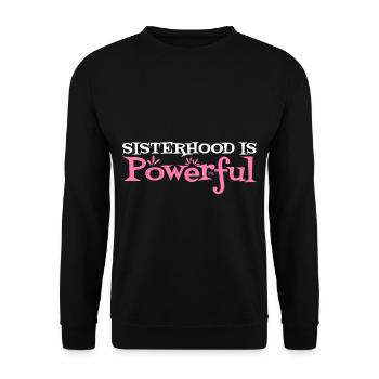 Sisterhood Is Powerful 31 - Unisex Pullover - Schwarz - Vorne - Alina (178cm) & Michal (187cm)