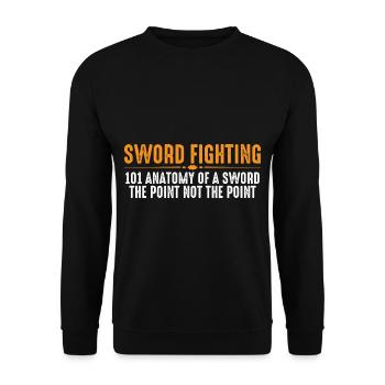 Combat à l’épée 101 Anatomie d’une épée 8 - Sweat-shirt Unisexe - noir - Devant - Alina (178cm) & Michal (187cm)