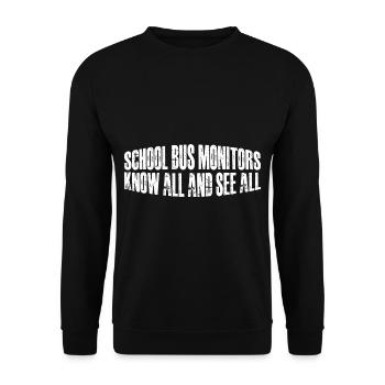 Moniteurs d’autobus scolaires, tout savoir et tout voir 14 - Sweat-shirt Unisexe - noir - Devant - Alina (178cm) & Michal (187cm)
