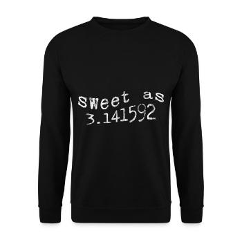 Sweet As 3.141592 3 - Unisex Sweatshirt - black - Front - Alina (178cm) & Michal (187cm)
