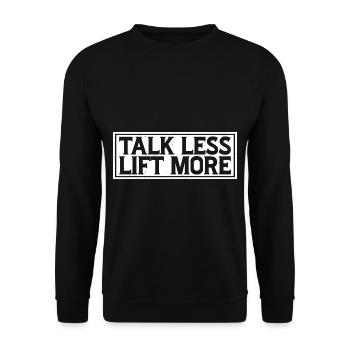Parler moins Soulever plus 15 - Sweat-shirt Unisexe - noir - Devant - Alina (178cm) & Michal (187cm)