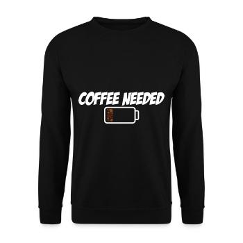 Coffee Needed - Unisex Sweatshirt - black - Front - Alina (178cm) & Michal (187cm)