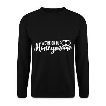 We're On Our Honeymoon 2 - Unisex Pullover - Schwarz - Vorne - Alina (178cm) & Michal (187cm)
