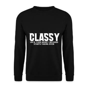 Classy Until Cash Money Records Starts 20 - Unisex Pullover - Schwarz - Vorne - Alina (178cm) & Michal (187cm)