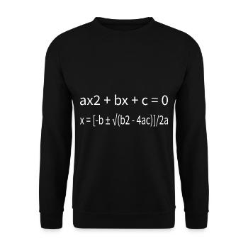 Quadratic Formula For Math Class 11 - Unisex Sweatshirt - black - Front - Alina (178cm) & Michal (187cm)
