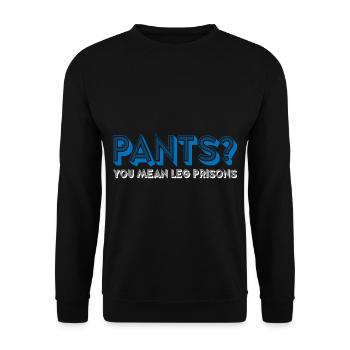 Pantalon tu veux dire jambe prisons 25 - Sweat-shirt Unisexe - noir - Devant - Alina (178cm) & Michal (187cm)