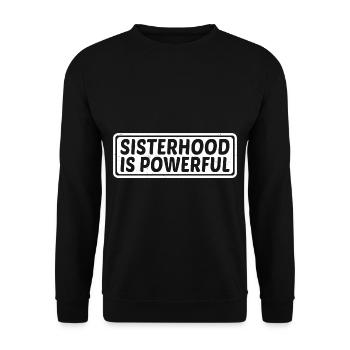 Sisterhood Is Powerful 27 - Unisex Pullover - Schwarz - Vorne - Alina (178cm) & Michal (187cm)