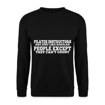 Pilates Instructors Can't Count 4 - Unisex Sweatshirt - black - Front - Alina (178cm) & Michal (187cm)