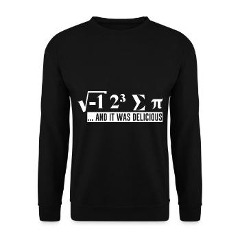 I ate some pie And it was delicious 2 - Unisex Sweatshirt - black - Front - Alina (178cm) & Michal (187cm)