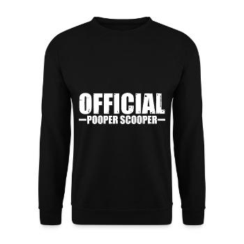 Official Pooper Scooper 37 - Unisex Pullover - Schwarz - Vorne - Alina (178cm) & Michal (187cm)