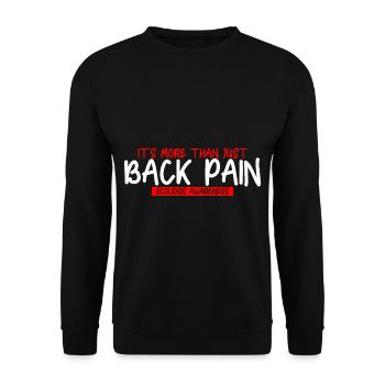 Its More Than Just Back Pain, Scoliosis Awareness3 - Unisex Sweatshirt - black - Front - Alina (178cm) & Michal (187cm)