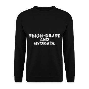 Cuisse-Drate Et Hydrater 4 - Sweat-shirt Unisexe - noir - Devant - Alina (178cm) & Michal (187cm)
