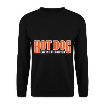 Hot Dog Eating Champion 11 - Unisex Pullover - Schwarz - Vorne - Alina (178cm) & Michal (187cm)