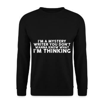 I'm A Mystery Writer 4 - Unisex Pullover - Schwarz - Vorne - Alina (178cm) & Michal (187cm)