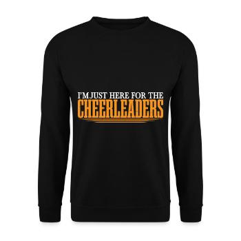 I'm Just Here For The Cheerleaders 15 - Unisex Pullover - Schwarz - Vorne - Alina (178cm) & Michal (187cm)
