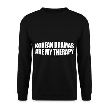 Les drames coréens sont ma thérapie 11 - Sweat-shirt Unisexe - noir - Devant - Alina (178cm) & Michal (187cm)
