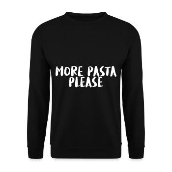 More Pasta Please 3 - Unisex Sweatshirt - black - Front - Alina (178cm) & Michal (187cm)