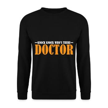 Knock Knock Who's There Doctor 15 - Unisex Sweatshirt - black - Front - Alina (178cm) & Michal (187cm)