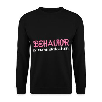 Le comportement est la communication 17 - Sweat-shirt Unisexe - noir - Devant - Alina (178cm) & Michal (187cm)