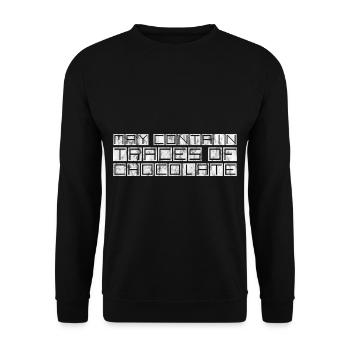 May Contain Traces Of Chocolate 3 - Unisex Sweatshirt - black - Front - Alina (178cm) & Michal (187cm)