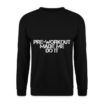 Le pré-entraînement m’a fait le faire 3 - Sweat-shirt Unisexe - noir - Devant - Alina (178cm) & Michal (187cm)