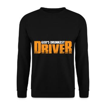 God's Drunkest Driver 8 - Unisex Pullover - Schwarz - Vorne - Alina (178cm) & Michal (187cm)