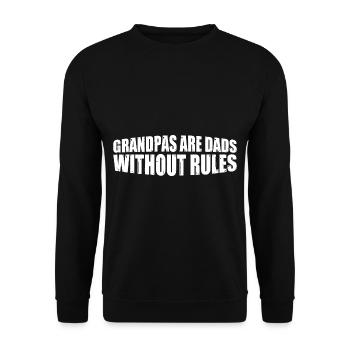 Grandpas Are Dads Without Rules 4 - Unisex Sweatshirt - black - Front - Alina (178cm) & Michal (187cm)