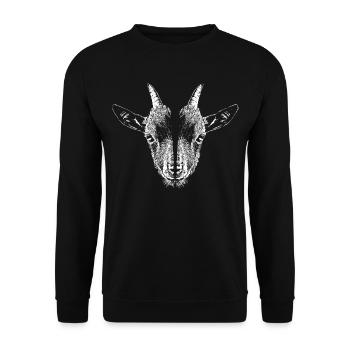 Goat's head - Unisex Sweatshirt - black - Front - Alina (178cm) & Michal (187cm)