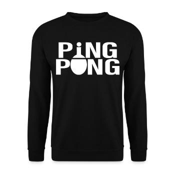 Ping Pong - Unisex Pullover - Schwarz - Vorne - Alina (178cm) & Michal (187cm)