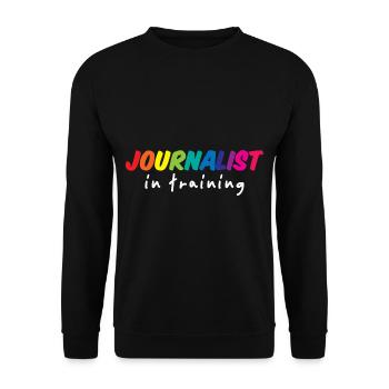 Journaliste en formation 4 - Sweat-shirt Unisexe - noir - Devant - Alina (178cm) & Michal (187cm)