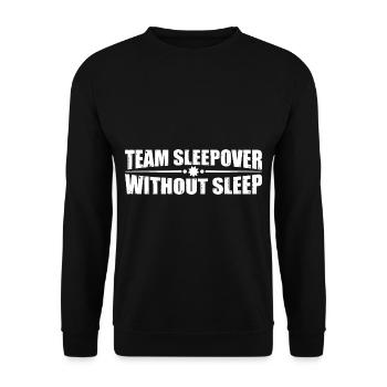 Soirée pyjama d’équipe sans sommeil 4 - Sweat-shirt Unisexe - noir - Devant - Alina (178cm) & Michal (187cm)