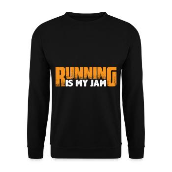 Running Is My Jam 8 - Unisex Sweatshirt - black - Front - Alina (178cm) & Michal (187cm)