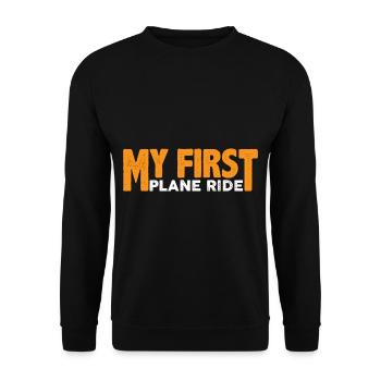 My First Plane Ride 57 - Unisex Sweatshirt - black - Front - Alina (178cm) & Michal (187cm)
